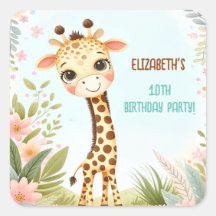 Whimsique Cute Giraffe Birthday Kids Party