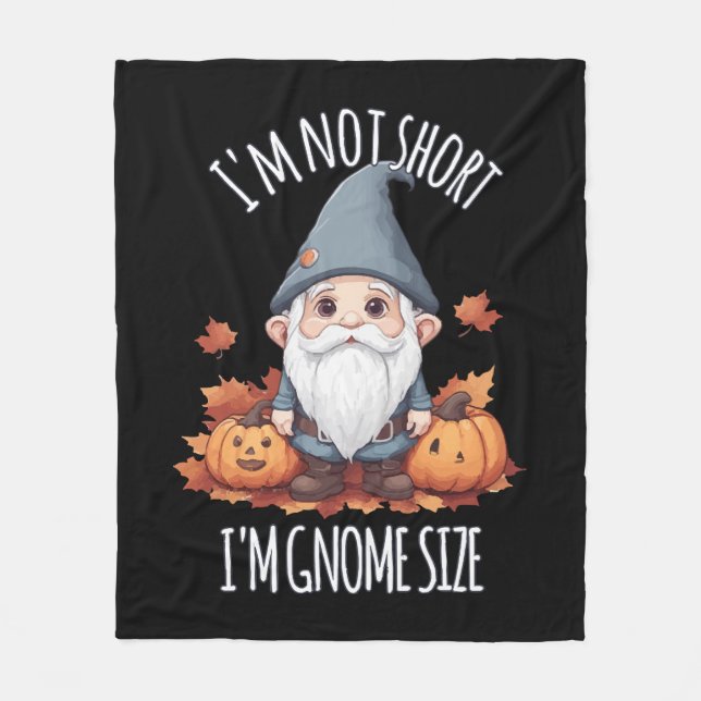 Whimsique Cute Gnome på hösten Fleecefilt (Framsidan)
