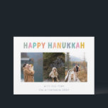 Whimsique Cute Lycklig Hanukkah Multi Photo Four Julkort<br><div class="desc">Whimsiskt kort för fyra foto-Helgdag i Lycklig Hanukkah</div>