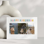Whimsique Cute Lycklig Hanukkah Multi Photo Four Julkort<br><div class="desc">Whimsiskt kort för fyra foto-Helgdag i Lycklig Hanukkah</div>