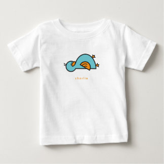Whimsique Cute Tecknad Teal Blue Baby Duckling Boy T-shirt