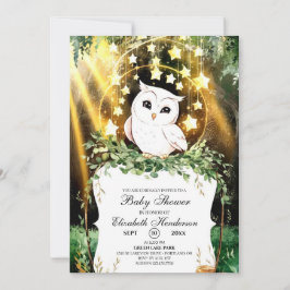 Whimsique Cute Uggla Baby Shower Inbjudningar