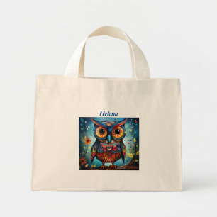 Whimsique Cute Uggla Personlig Mini Tygkasse