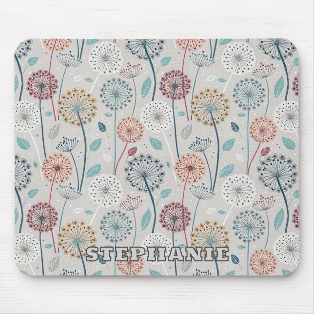 Whimsique Dandelion - Red, Gult, White & Teal Musmatta (Framsidan)