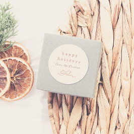 Whimsique Doodle-julklapp Runt Klistermärke