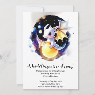 Whimsique Dragon Baby Shower Inbjudningar