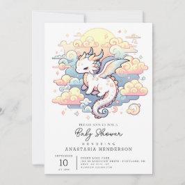 Whimsique Dragon Baby Shower Inbjudningar