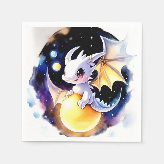 Whimsique Dragon Baby Shower Pappersservett (Framsidan)