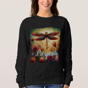 Whimsique Dragonfly Blommigt Abstrakt Prosperity T Shirt