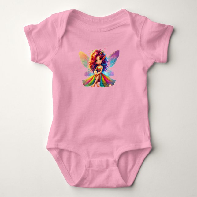 Whimsique Fairy Baby Bodykostym T Shirt (Framsida)