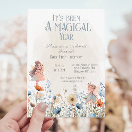 Whimsique Fairy First Magic Birthday Inbjudningar