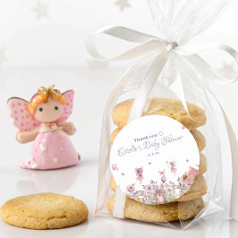 Whimsique Fairy Garden Baby Shower Runt Klistermärke