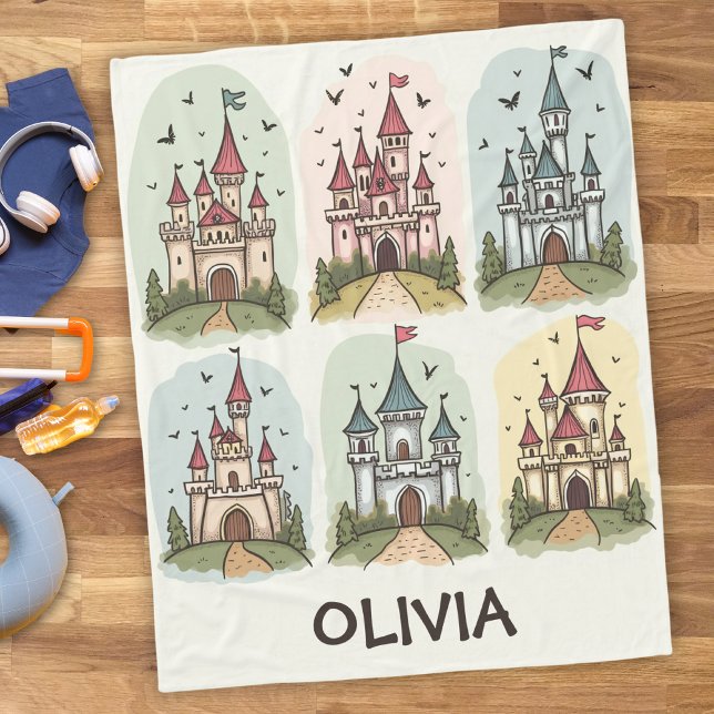 Whimsique Fairy Tale Castles Fleecefilt (Skapare uppladdad)