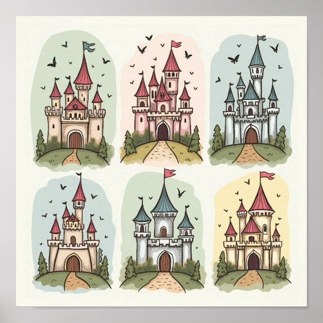 Whimsique Fairy Tale Castles Poster (Framsidan)