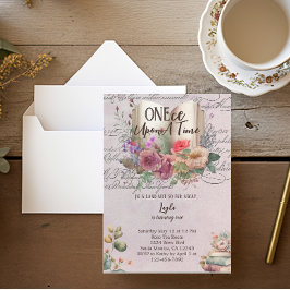 Whimsique Fairytale Story Bok första födelsedag Inbjudningar