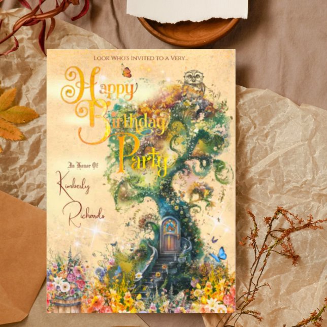 Whimsique Fantasy Födelsedagsfest inbjudan (Skapare uppladdad)