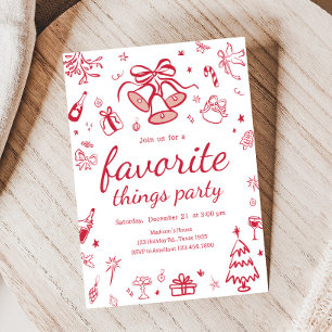 Whimsique Favorite Sak jul Party Inbjudningar