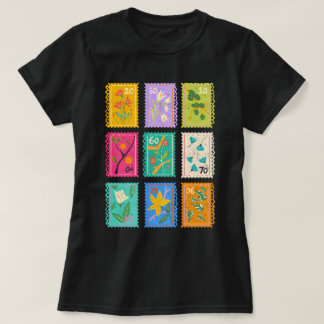 Whimsique Flower Postage Frimärke Boho Flower Girl T Shirt