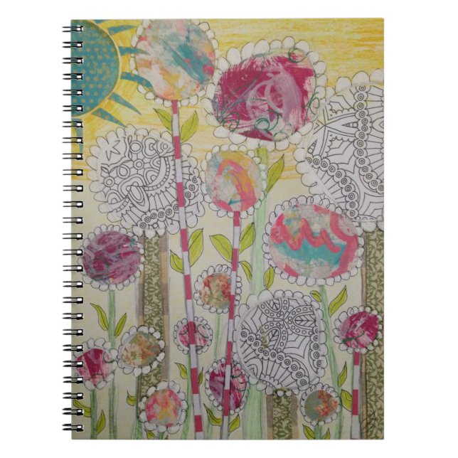 Whimsique Flowers Anteckningsbok (Framsidan)