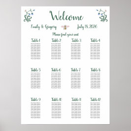 Whimsique Flowers Bröllop Poster