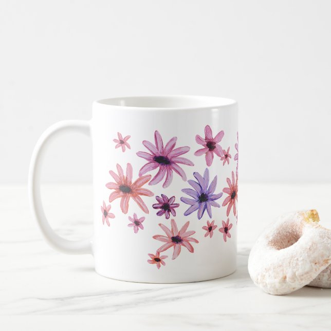 Whimsique Flowers Kaffemugg (Med munk)