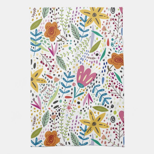 Whimsique Flowers Kökshandduk (Vertikal)