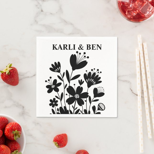 Whimsique Flowers Pappersservett (Insitu)