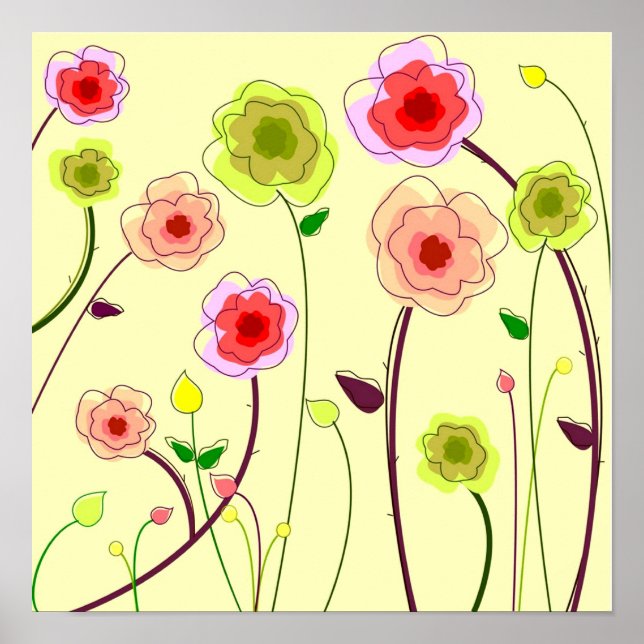 Whimsique Flowers Poster (Framsidan)