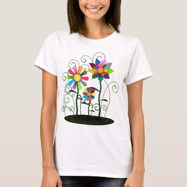 Whimsique Flowers T-shirt (Framsida)