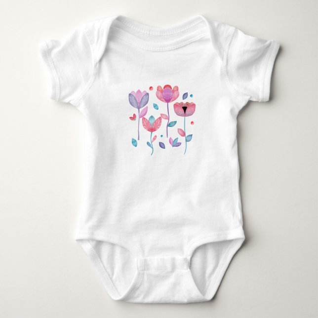 Whimsique Flowers T Shirt (Framsida)