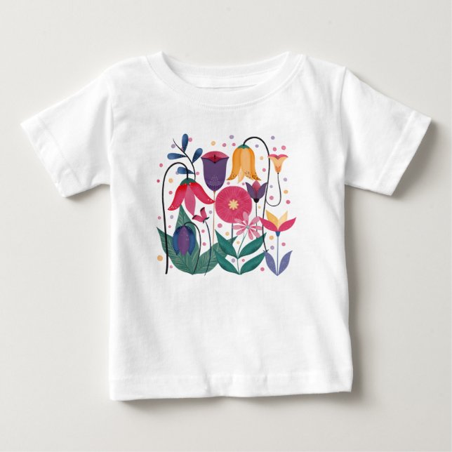 Whimsique Flowers T Shirt (Framsida)