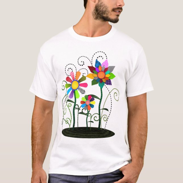 Whimsique Flowers Tee Shirt (Framsida)