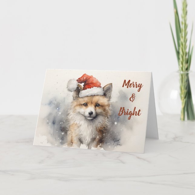 Whimsique Fox-julkort Kort (Framsida)