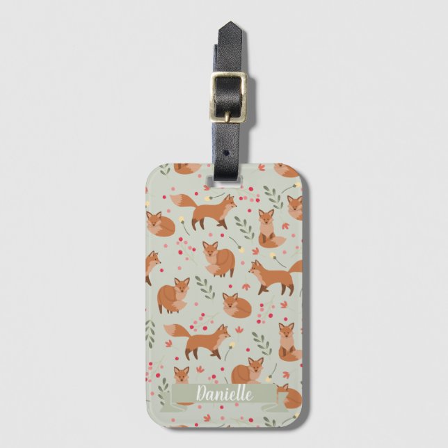 Whimsique Fox Mönster Bagagebricka (Framsida vertikal)