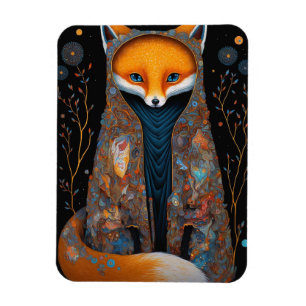 Whimsique Fox Woodland Fantasy Art Magnet