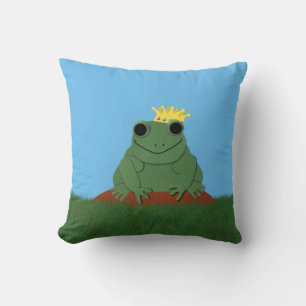 Whimsique Frog Prince med Krona Kudde