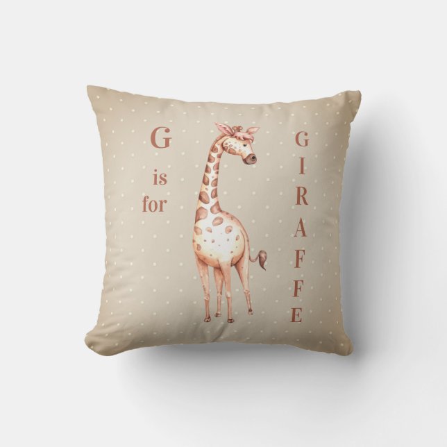 Whimsique G är för GIRAFFE Polka dots Kudde (Framsida)