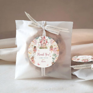 Whimsique Garden Fairy Tea Party Girls Birthday Runt Klistermärke