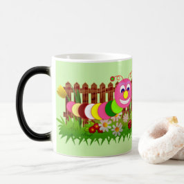 Whimsique Garden Kryp Grönt Fence Funky Cute Kid Magisk Mugg
