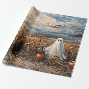 Whimsique Ghost Maj Fält Pumpkins Decoupage Presentpapper