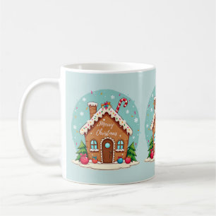 Whimsique Gingerbröd House-julscenen Kaffemugg