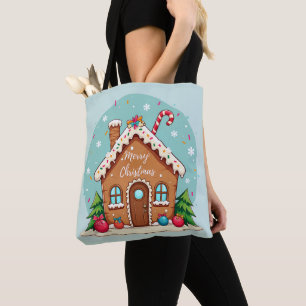 Whimsique Gingerbröd House-julscenen Tygkasse
