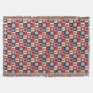 Whimsique Gingham jul Patchwork Quilt Mysfilt