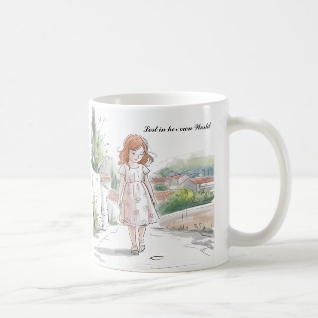 Whimsique Girl in ature - Peacful Moment Mugg (Höger)