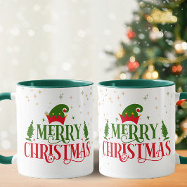 Whimsique God jul Mugg med Grönt Elf Hat