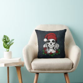 Whimsique Gothic Skull-jul Kudde