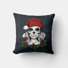 Whimsique Gothic Skull-jul Kudde