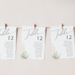 Whimsique Grey och Guld | Bordsnummer Diagram<br><div class="desc">Ett steg in i en värld av fantasi med vårt vismliga gröna och guld | bordsnummer diagram, perfekt för ditt botaniska vår boho bröllopsmottagande. Med grönt-eukalyptus och guld-accenter är det här bordsnumret elegant och modernt stollig. Föreställ er att vi kör igenom en magisk sommarträdgård, omgiven av naturens lugnande ljud. Utformningen...</div>