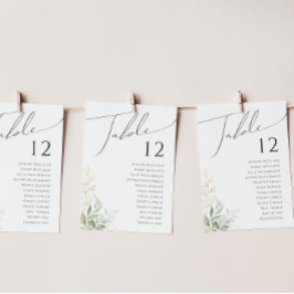 Whimsique Grey och Guld | Bordsnummer Diagram
