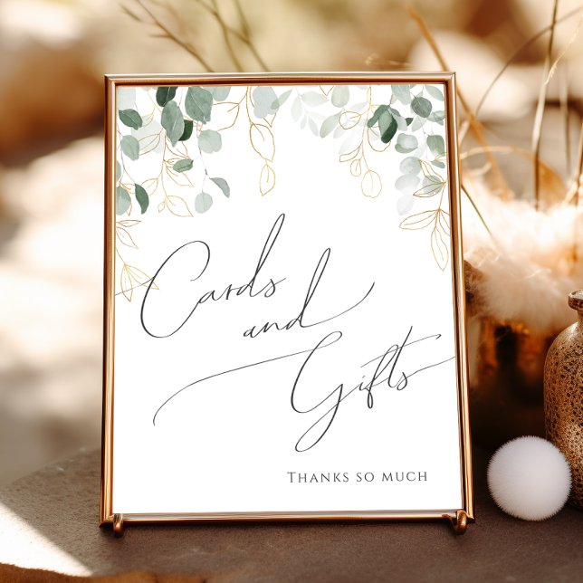Whimsique Grey och Guld | Kort- och presentkort Poster (Skapare uppladdad)